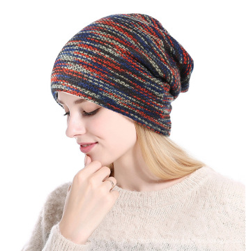 3 cores choise moda das mulheres de tricô cap pony caudas inverno chapéu de malha